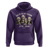 250 Years of Freedom Founding Fathers Hoodie Patriotic 1776 to 2026 July 4th American History - Wonder Print Shop