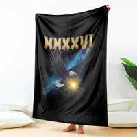 MMXXVI 2026 Eagle Throw Blanket Epic Patriotic Capitol Flag USA 250th Anniversary - Wonder Print Shop