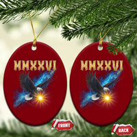 MMXXVI 2026 Eagle Ceramic Ornament Epic Patriotic Capitol Flag USA 250th Anniversary - Wonder Print Shop