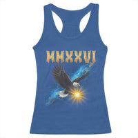 MMXXVI 2026 Eagle Racerback Tank Top Epic Patriotic Capitol Flag USA 250th Anniversary - Wonder Print Shop