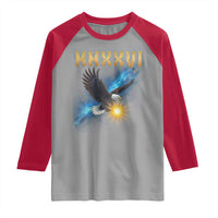 MMXXVI 2026 Eagle Raglan Shirt Epic Patriotic Capitol Flag USA 250th Anniversary - Wonder Print Shop