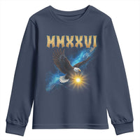 MMXXVI 2026 Eagle Youth Sweatshirt Epic Patriotic Capitol Flag USA 250th Anniversary - Wonder Print Shop