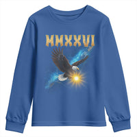 MMXXVI 2026 Eagle Youth Sweatshirt Epic Patriotic Capitol Flag USA 250th Anniversary - Wonder Print Shop