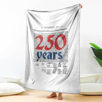 250 Years Declaration of Independence Throw Blanket Historic Patriotic 1776 to 2026 Semiquincentennial - Wonder Print Shop