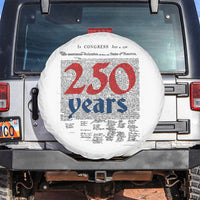 250 Years Declaration of Independence Spare Tire Cover Historic Patriotic 1776 to 2026 Semiquincentennial - Wonder Print Shop