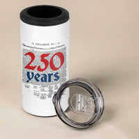 250 Years Declaration of Independence 4 in 1 Can Cooler Tumbler Historic Patriotic 1776 to 2026 Semiquincentennial - Wonder Print Shop