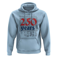 250 Years Declaration of Independence Hoodie Historic Patriotic 1776 to 2026 Semiquincentennial - Wonder Print Shop