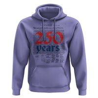 250 Years Declaration of Independence Hoodie Historic Patriotic 1776 to 2026 Semiquincentennial - Wonder Print Shop