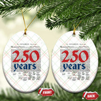 250 Years Declaration of Independence Ceramic Ornament Historic Patriotic 1776 to 2026 Semiquincentennial - Wonder Print Shop