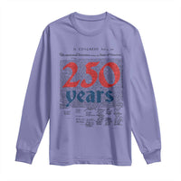 250 Years Declaration of Independence Long Sleeve Shirt Historic Patriotic 1776 to 2026 Semiquincentennial - Wonder Print Shop