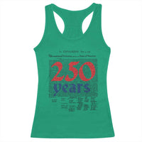 250 Years Declaration of Independence Racerback Tank Top Historic Patriotic 1776 to 2026 Semiquincentennial - Wonder Print Shop