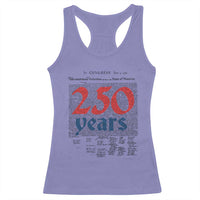 250 Years Declaration of Independence Racerback Tank Top Historic Patriotic 1776 to 2026 Semiquincentennial - Wonder Print Shop