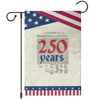 250 Years Declaration of Independence Garden Flag Historic Patriotic 1776 to 2026 Semiquincentennial