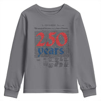 250 Years Declaration of Independence Youth Sweatshirt Historic Patriotic 1776 to 2026 Semiquincentennial - Wonder Print Shop