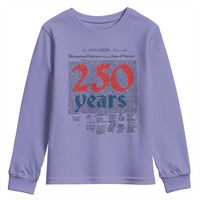 250 Years Declaration of Independence Youth Sweatshirt Historic Patriotic 1776 to 2026 Semiquincentennial - Wonder Print Shop