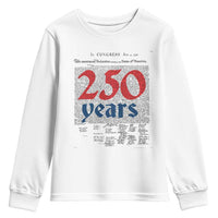 250 Years Declaration of Independence Youth Sweatshirt Historic Patriotic 1776 to 2026 Semiquincentennial - Wonder Print Shop