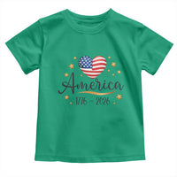 America Heart 250 Years Toddler T Shirt US Semiquincentennial Cute Patriotic 1776 to 2026 - Wonder Print Shop