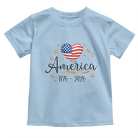 America Heart 250 Years Toddler T Shirt US Semiquincentennial Cute Patriotic 1776 to 2026 - Wonder Print Shop