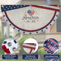 America Heart 250 Years Patriotic Fan Flag US Semiquincentennial Cute 1776 to 2026