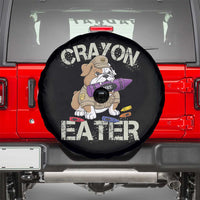 Crayon Eater Bulldog Spare Tire Cover Funny Military Gift with Combat Pup and MRE Crayon - Wonder Print Shop