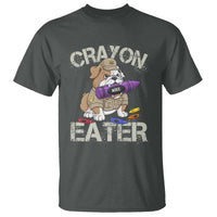 Crayon Eater Bulldog T Shirt Funny Military Gift with Combat Pup and MRE Crayon - Wonder Print Shop