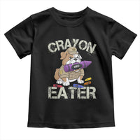 Crayon Eater Bulldog Toddler T Shirt Funny Military Gift with Combat Pup and MRE Crayon - Wonder Print Shop
