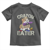 Crayon Eater Bulldog Toddler T Shirt Funny Military Gift with Combat Pup and MRE Crayon - Wonder Print Shop