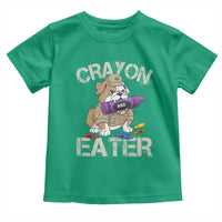 Crayon Eater Bulldog Toddler T Shirt Funny Military Gift with Combat Pup and MRE Crayon - Wonder Print Shop