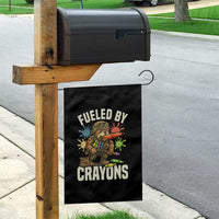 Fueled by Crayons Bulldog Soldier Garden Flag Funny Combat Veteran Crayon Launcher - Wonder Print Shop
