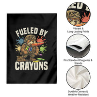 Fueled by Crayons Bulldog Soldier Garden Flag Funny Combat Veteran Crayon Launcher - Wonder Print Shop