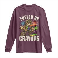 Fueled by Crayons Bulldog Soldier Long Sleeve Shirt Funny Combat Veteran Crayon Launcher - Wonder Print Shop