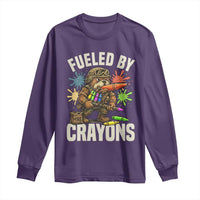 Fueled by Crayons Bulldog Soldier Long Sleeve Shirt Funny Combat Veteran Crayon Launcher - Wonder Print Shop