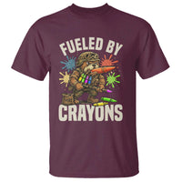 Fueled by Crayons Bulldog Soldier T Shirt Funny Combat Veteran Crayon Launcher - Wonder Print Shop
