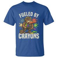 Fueled by Crayons Bulldog Soldier T Shirt Funny Combat Veteran Crayon Launcher - Wonder Print Shop
