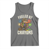 Fueled by Crayons Bulldog Soldier Tank Top Funny Combat Veteran Crayon Launcher - Wonder Print Shop