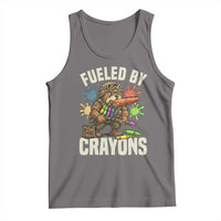 Fueled by Crayons Bulldog Soldier Tank Top Funny Combat Veteran Crayon Launcher - Wonder Print Shop