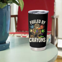 Fueled by Crayons Bulldog Soldier Tumbler Cup Funny Combat Veteran Crayon Launcher - Wonder Print Shop