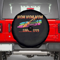 Nom Nom Nom Crayons Spare Tire Cover Since 1775 Funny Military Joke Veterans - Wonder Print Shop