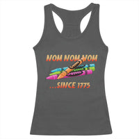 Nom Nom Nom Crayons Racerback Tank Top Since 1775 Funny Military Joke Veterans - Wonder Print Shop