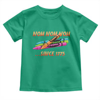 Nom Nom Nom Crayons Toddler T Shirt Since 1775 Funny Military Joke Veterans - Wonder Print Shop