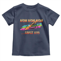 Nom Nom Nom Crayons Toddler T Shirt Since 1775 Funny Military Joke Veterans - Wonder Print Shop