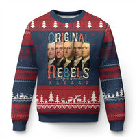 Original Rebels 250 Years of Freedom Ugly Christmas Sweater Founding Fathers Patriotic 1776 to 2026 Semiquincentennial - Wonder Print Shop