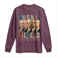 Original Rebels 250 Years of Freedom Long Sleeve Shirt Founding Fathers Patriotic 1776 to 2026 Semiquincentennial - Wonder Print Shop