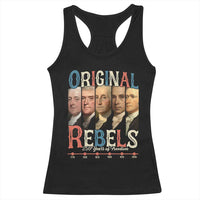 Original Rebels 250 Years of Freedom Racerback Tank Top Founding Fathers Patriotic 1776 to 2026 Semiquincentennial - Wonder Print Shop