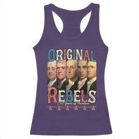 Original Rebels 250 Years of Freedom Racerback Tank Top Founding Fathers Patriotic 1776 to 2026 Semiquincentennial - Wonder Print Shop