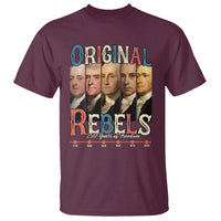 Original Rebels 250 Years of Freedom T Shirt Founding Fathers Patriotic 1776 to 2026 Semiquincentennial - Wonder Print Shop