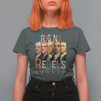 Original Rebels 250 Years of Freedom T Shirt For Women Founding Fathers Patriotic 1776 to 2026 Semiquincentennial - Wonder Print Shop