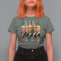 Original Rebels 250 Years of Freedom T Shirt For Women Founding Fathers Patriotic 1776 to 2026 Semiquincentennial - Wonder Print Shop