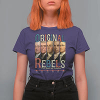 Original Rebels 250 Years of Freedom T Shirt For Women Founding Fathers Patriotic 1776 to 2026 Semiquincentennial - Wonder Print Shop