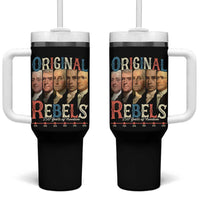 Original Rebels 250 Years of Freedom Tumbler With Handle Founding Fathers Patriotic 1776 to 2026 Semiquincentennial - Wonder Print Shop